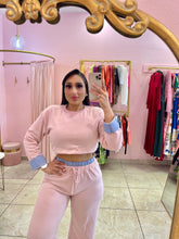 "Hannah" Boxy Crop Top Co-ord Contrast Pant Set