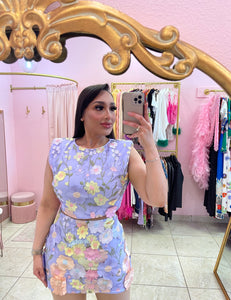 "Galia" Floral Embroidered Co-ord Skirt Set