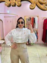 "Carli" Nylon Windbreaker Crop Jacket
