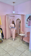 "Hannah" Boxy Crop Top Co-ord Contrast Pant Set