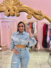 “Leyla” Ribbed Lace Baggy Jeans