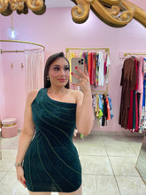"Maybelle" Rhinestone Embellished Velvet Mini Dress