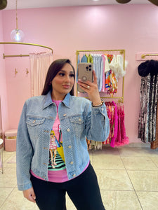 "Spears" Rhinestone Denim Jacket