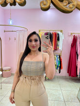 "Glenny" Patterned Feather Hem Crop Top