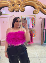 "Fer" Feather Crop Top