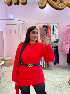 "Sabina" Knit Sweater Mini Dress