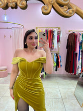 "Averie" Corset Velvet Off Shoulder Midi Dress