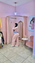 "Hannah" Boxy Crop Top Co-ord Contrast Pant Set