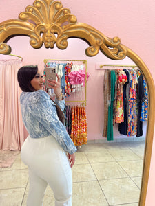 "Chanel" Lace Denim Jacket