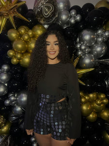"Cele" Sequin Crop Top
