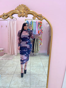 "Mildreth" Mesh Midi Dress