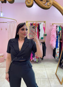 "Miu" Crop Blazer Co-ord Pant Set