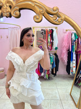 "Edeline" Ruffled V-Neck Mini Dress