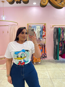 "Donald Duck" Graphic Print Tee