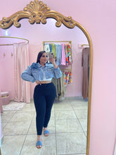 "Rose" Crop Denim Jacket