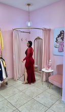 "Amanda" Velvet Mesh Maxi Dress