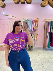 "Mia" Graphic Print Tee