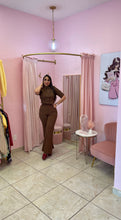 "Carrie" Brown Denim Co-ord Pant Set