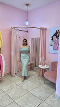 "Pamina" Mesh Off The Shoulder Midi Dress