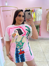 "Anastasia" Girl Print Mini Dress