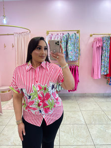 "Torenz" Graphic Print Blouse