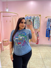 "A Muse" Denim Graphic Print Tee