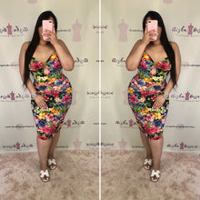 "Tropic Fever" Ruched Midi Dress